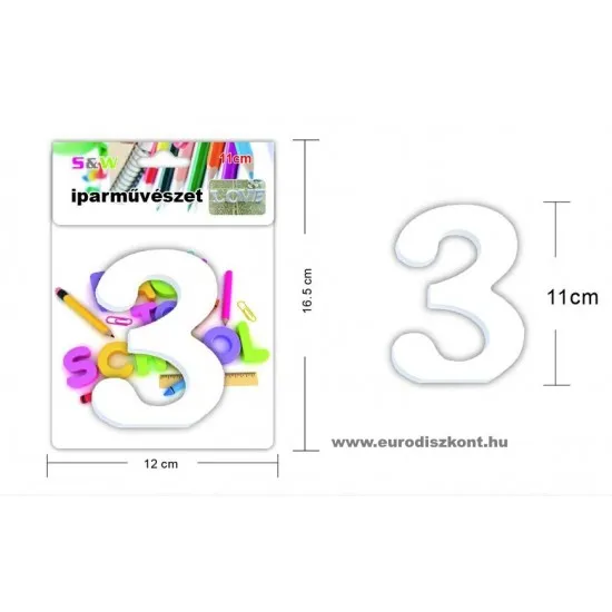 Fából készült számok 11 cm 10 féle