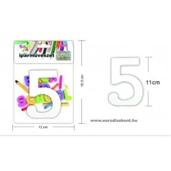 Fából készült számok 11 cm 10 féle