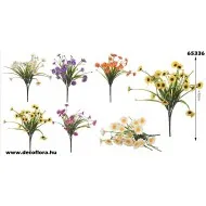 Mini margherita csokor 24 fejes 6 színben - margaréta - mezei virág 32 cm