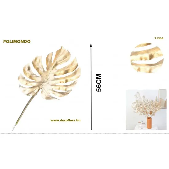 Arany pálmalevél Monstera 56 cm 71368