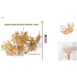 Arany Mikulásvirág csokor 43 cm 71369