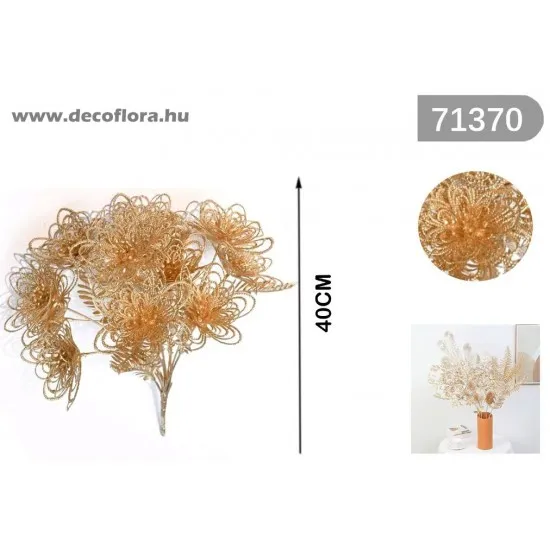 Arany növénydekor 40 cm