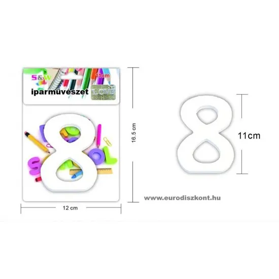 Fából készült számok 11 cm 10 féle