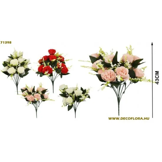 Basa Rózsa 12 fejes 43 cm 2 féle