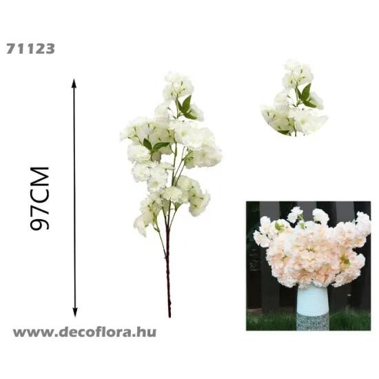 Virágos ág 2 színben 97 cm 71123