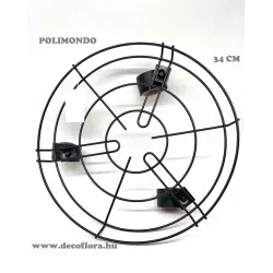 Görgős fém virágalátét 34 cm átmérővel