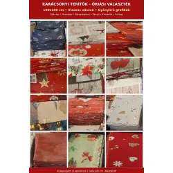 Karácsonyi viaszos vászon terítő 100*140 cm, többféle mintával 