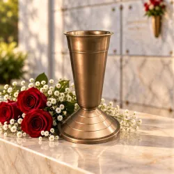 Sírváza nehezített 25 cm - BRONZ
