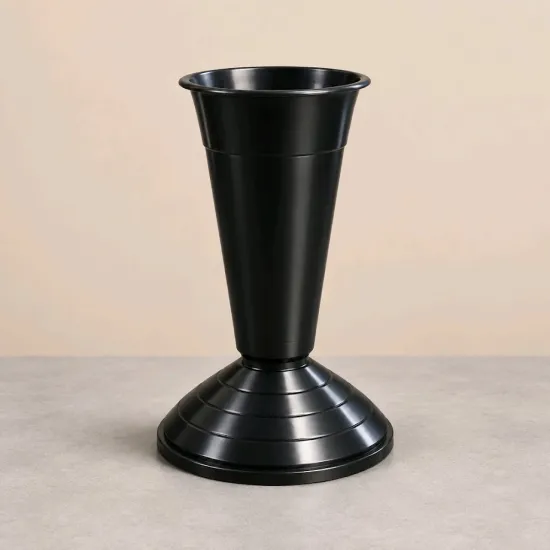 Sírváza nehezített 25 cm - Fekete