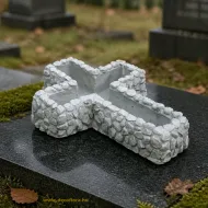 Kőkereszt kaspó 23*29*6 cm