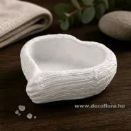 Kőszív kaspó Angyalszárnyas dekorral 17x23x22 cm