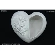 Kőszív félkaspó rózsadekorral 18*18*6 cm