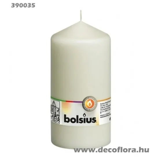 Tömbgyertya paraffin beige 15 cm