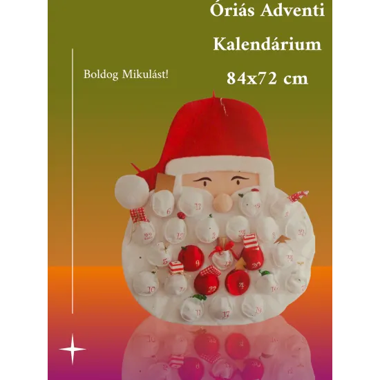 Adventi naptár MIKULÁS - textilből 84*72 cm