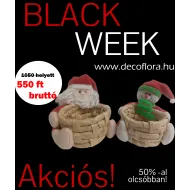 Kosárka Mikulással és Hóemberrel 2 féle